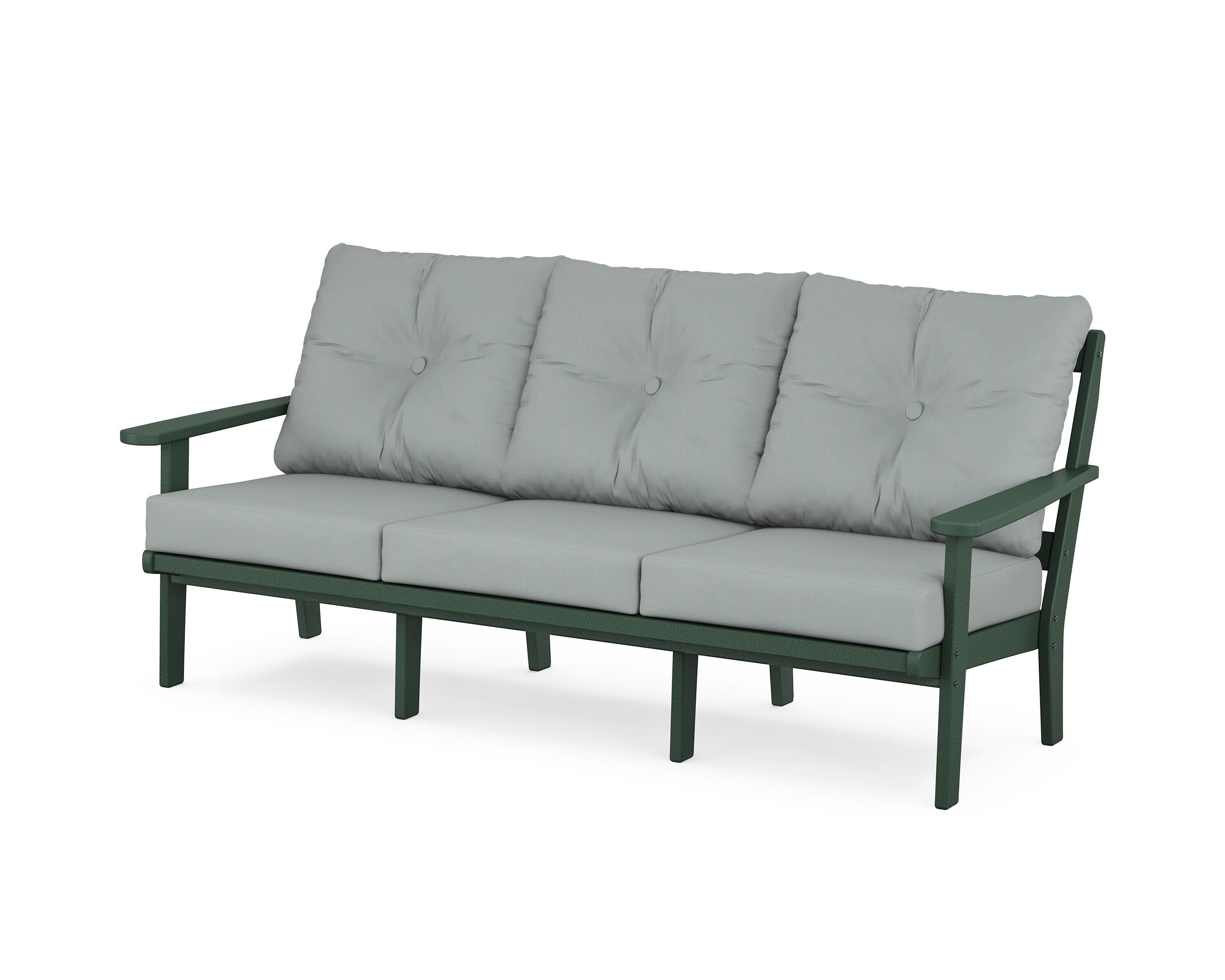 POLYWOOD® Mission Deep Seating Sofa in Green / Spa