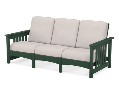 POLYWOOD® Club Mission Sofa in Green / Dune Burlap