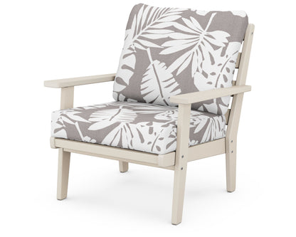 POLYWOOD® Grant Park Deep Seating Chair in Sand / Leaf Grey Mist