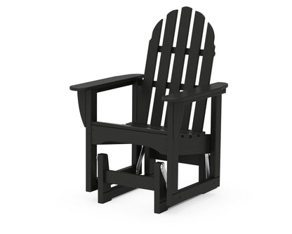 POLYWOOD® Classic Adirondack Glider Chair in Black