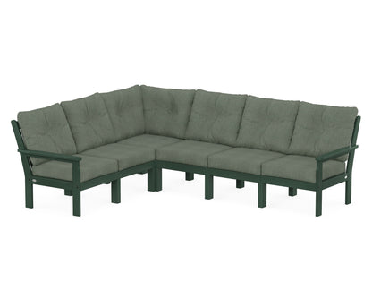 POLYWOOD® Vineyard 6-Piece Sectional in Green / Cast Sage