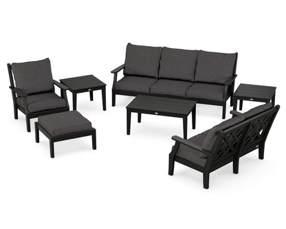 Country Living Wovendale 7-Piece Deep Seating Set in Black / Ash Charcoal