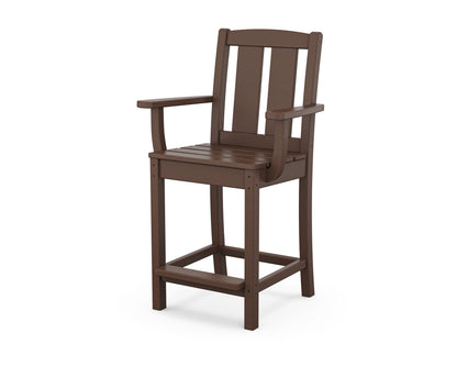 POLYWOOD® Mission Counter Arm Chair in Mahogany