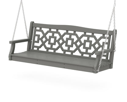 Martha Stewart by POLYWOOD® Chinoiserie 60" Swing in Slate Grey
