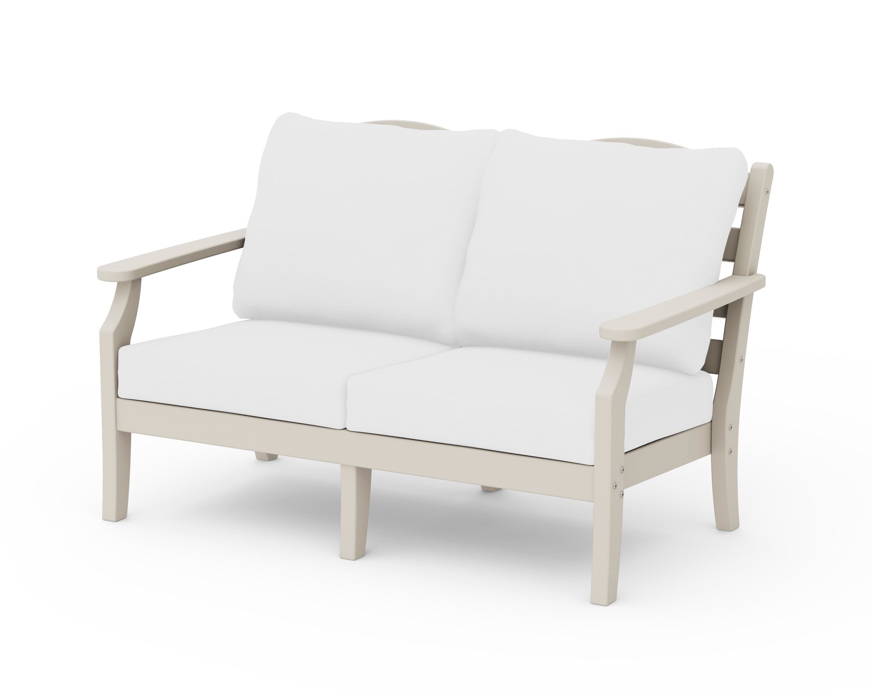 Draper James™ by  POLYWOOD® Savannah Deep Seating Loveseat in Sand / Natural