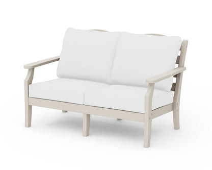 Draper James™ by  POLYWOOD® Savannah Deep Seating Loveseat in Sand / Natural