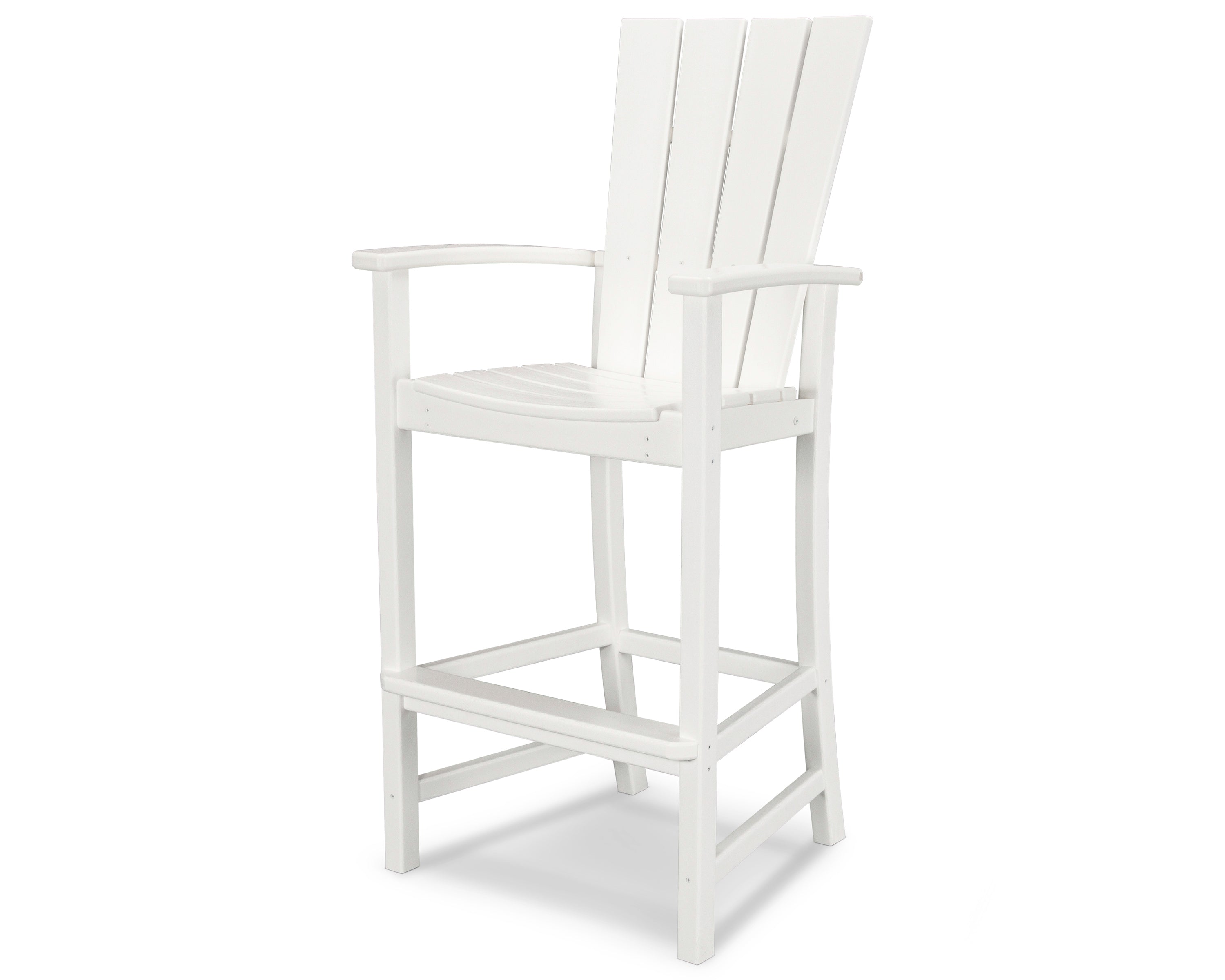 POLYWOOD® Quattro Adirondack Bar Chair in White