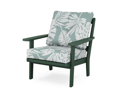 POLYWOOD® Prairie Deep Seating Chair in Green / Leaf Glacier Spa