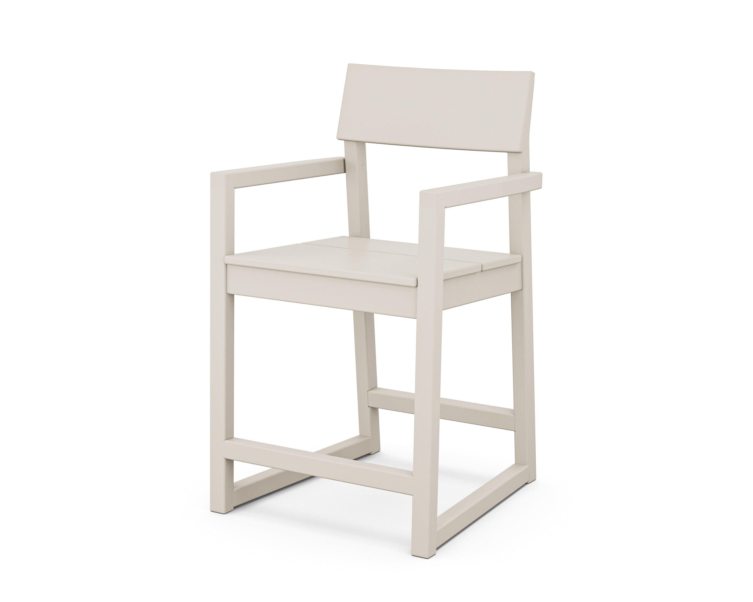 POLYWOOD® EDGE Counter Arm Chair in Sand