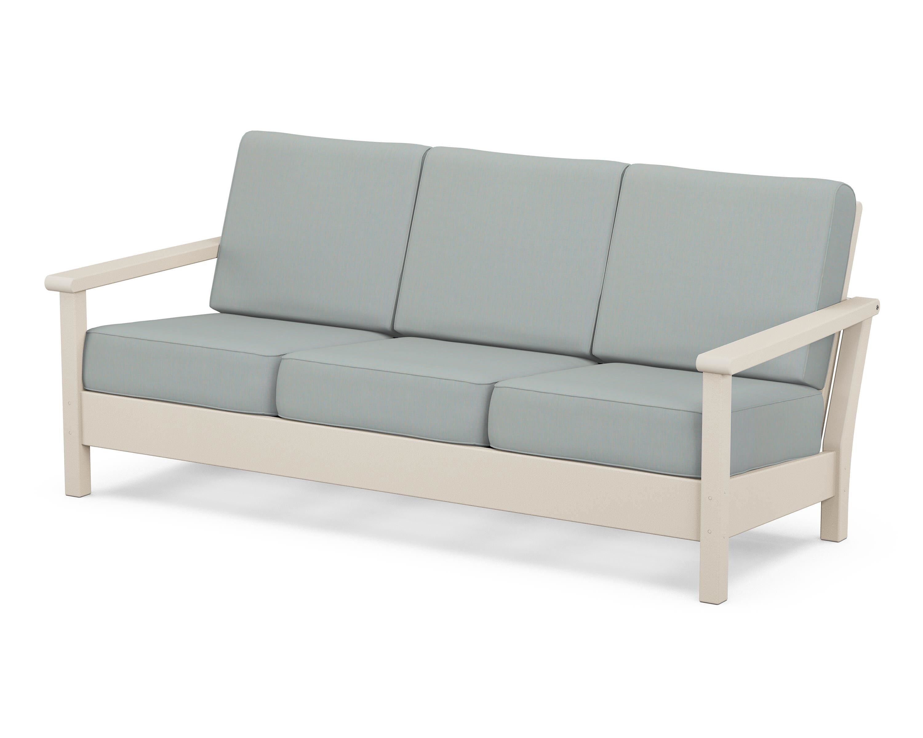 POLYWOOD® Harbour Deep Seating Sofa in Sand / Spa
