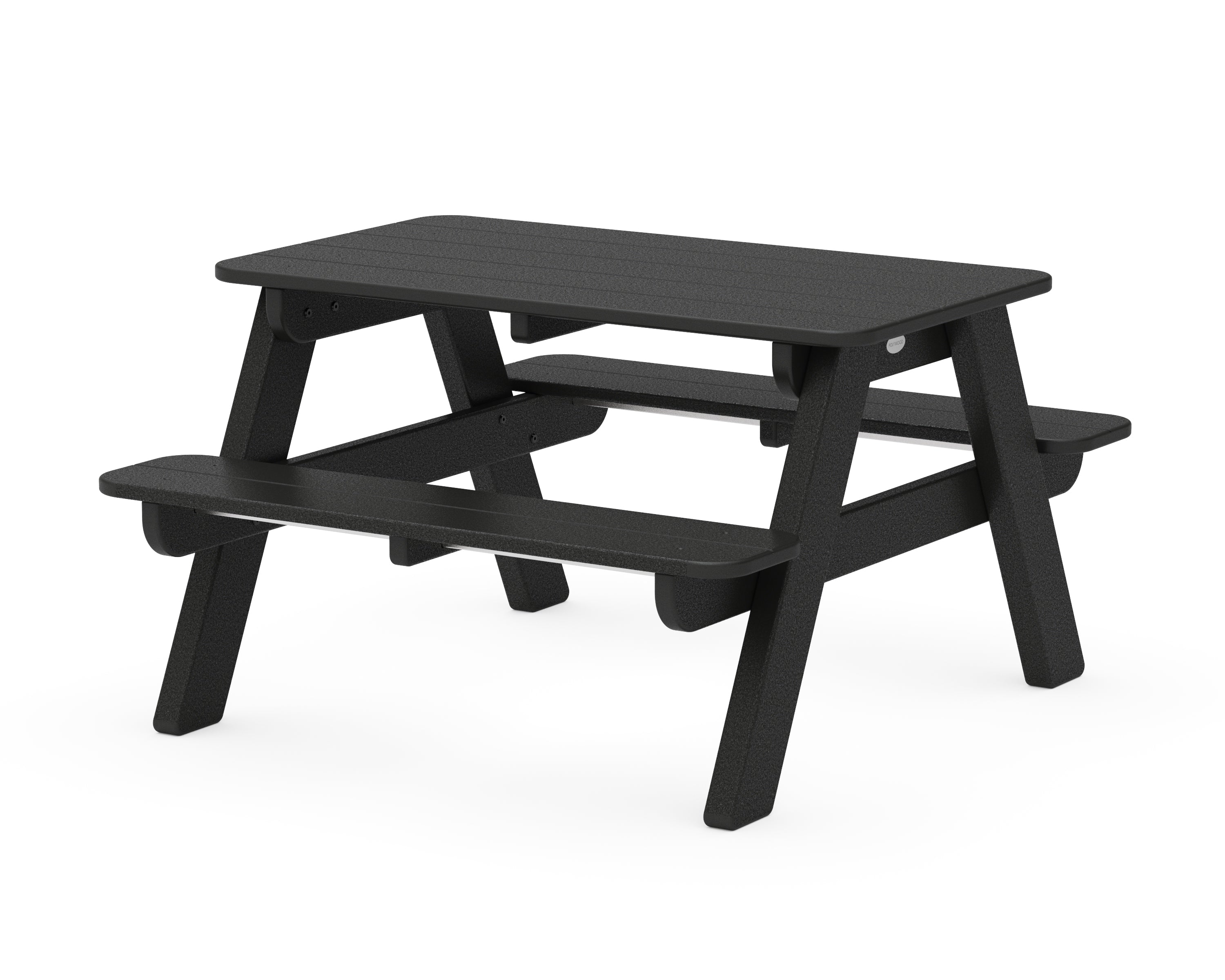 POLYWOOD® Kids Outdoor Picnic Table in Black