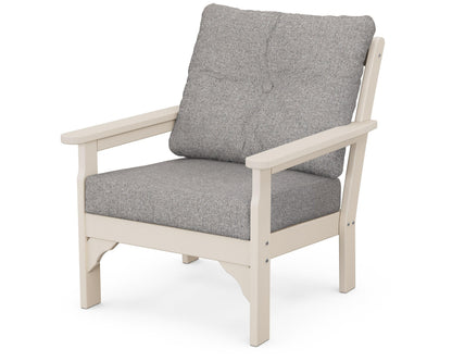 POLYWOOD® Vineyard Deep Seating Chair in Sand / Grey Mist
