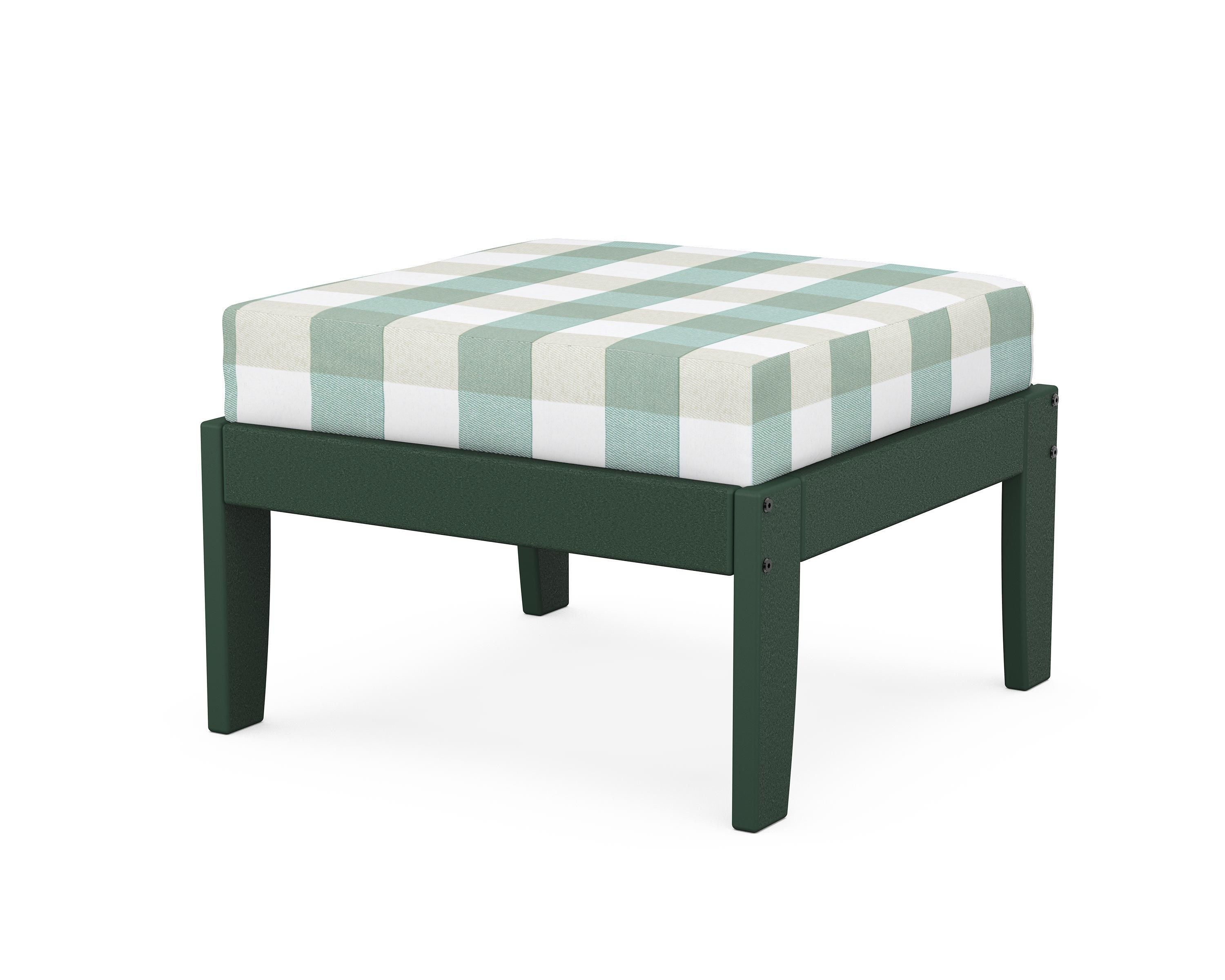 Unbranded Modular Ottoman - Classic in Green / Buffalo Plaid Glacier Spa