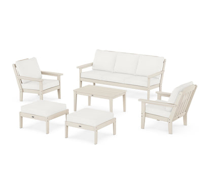 Country Living Cottage 6-Piece Lounge Sofa Set in Sand / Natural Linen