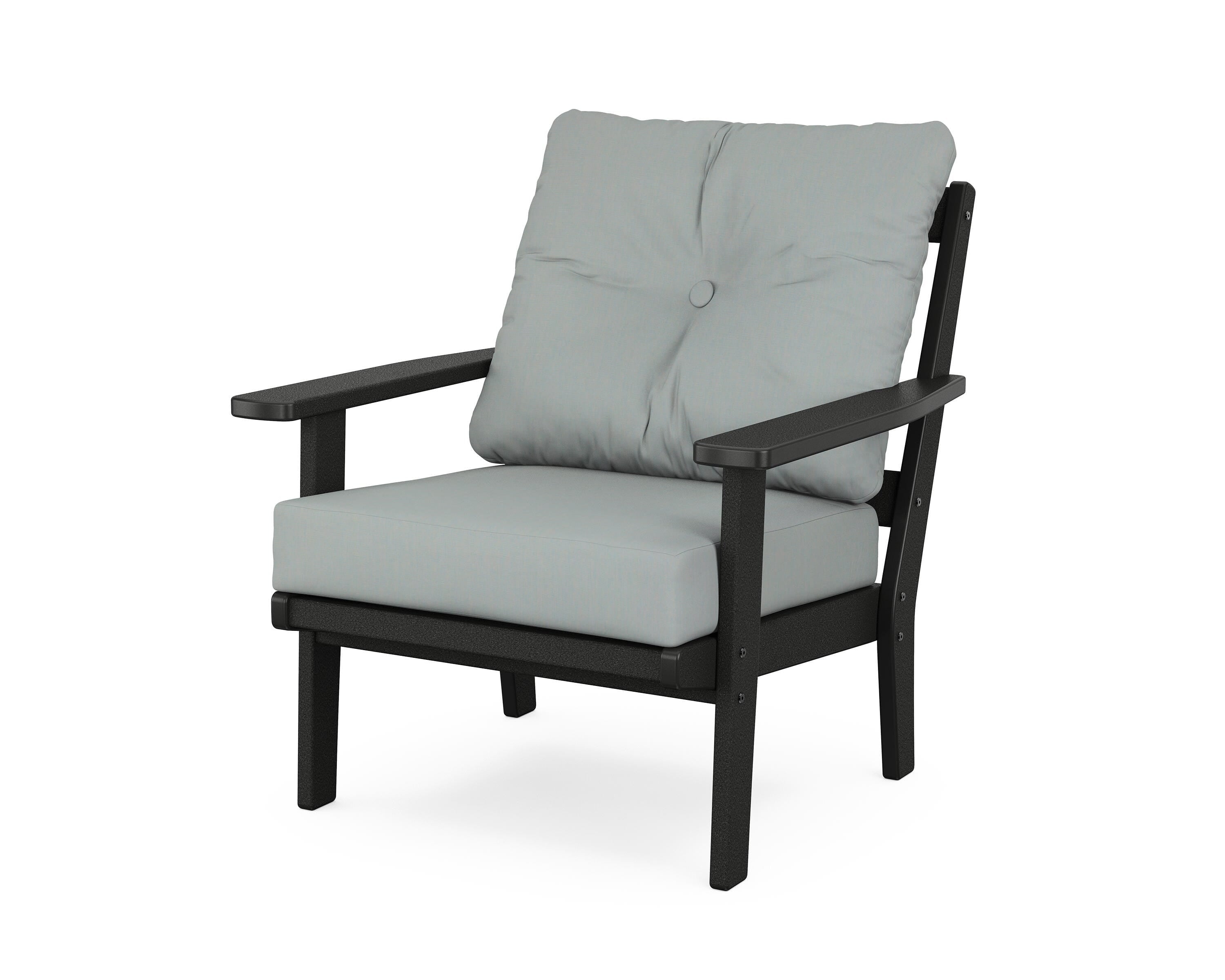 POLYWOOD® Oxford Deep Seating Chair in Black / Spa