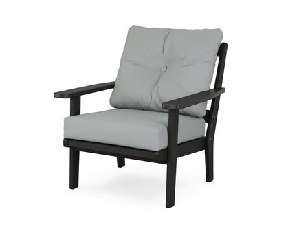 POLYWOOD® Oxford Deep Seating Chair in Black / Spa