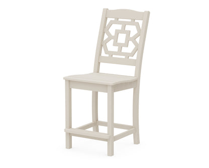 Martha Stewart by POLYWOOD® Chinoiserie Counter Side Chair in Sand