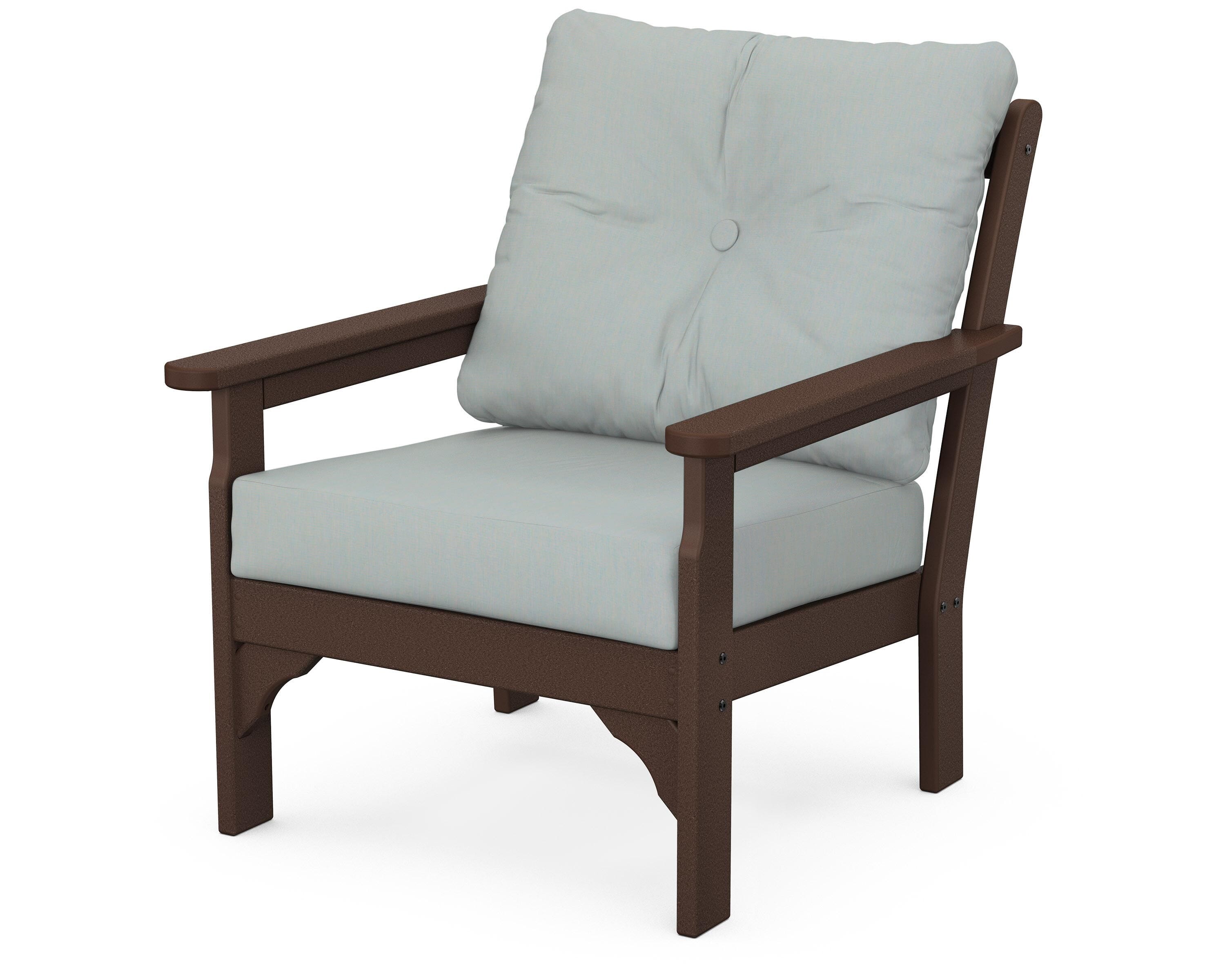 POLYWOOD® Vineyard Deep Seating Chair in Mahogany / Spa