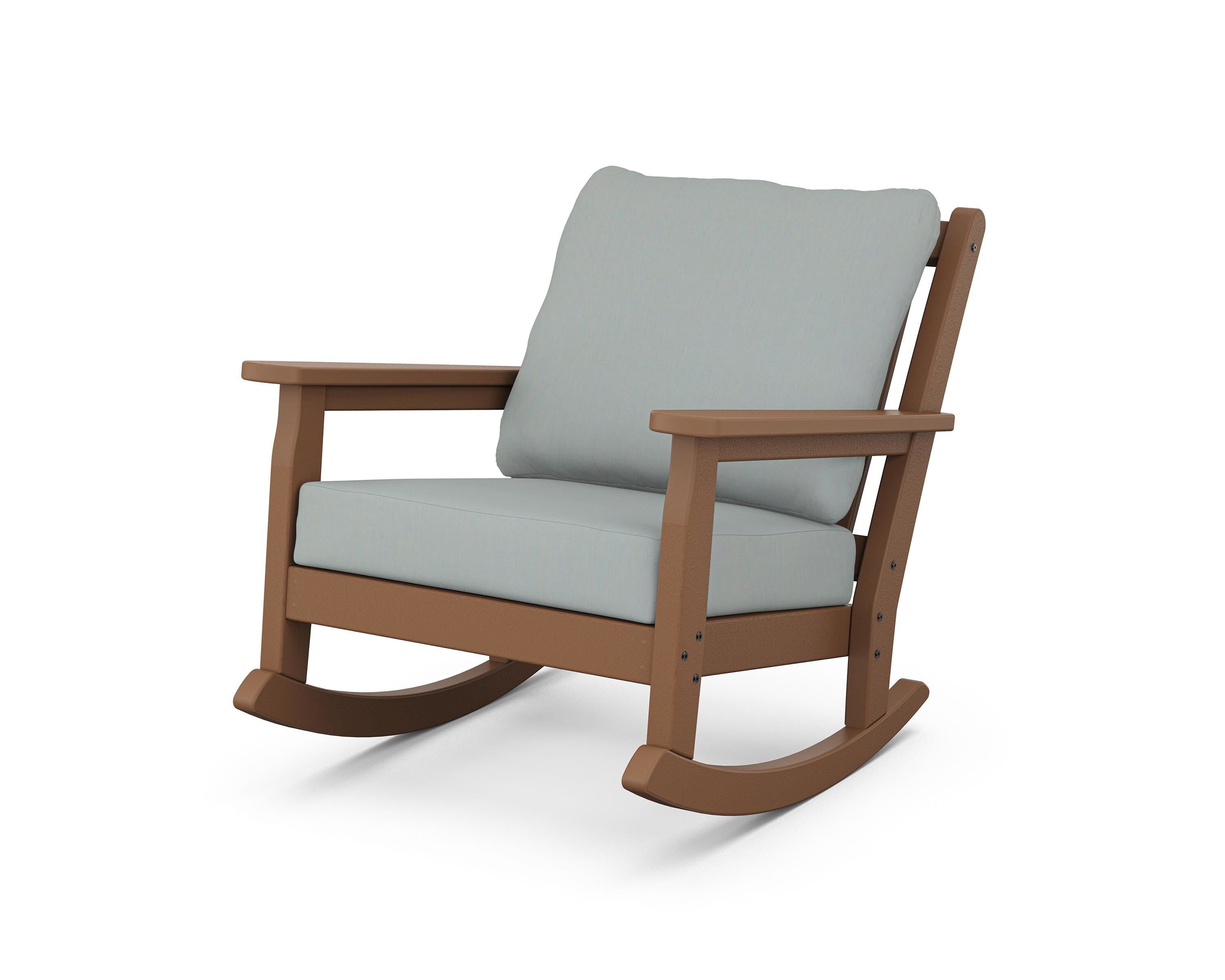 POLYWOOD® Chippendale Deep Seating Rocking Chair in Teak / Spa