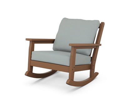 POLYWOOD® Chippendale Deep Seating Rocking Chair in Teak / Spa