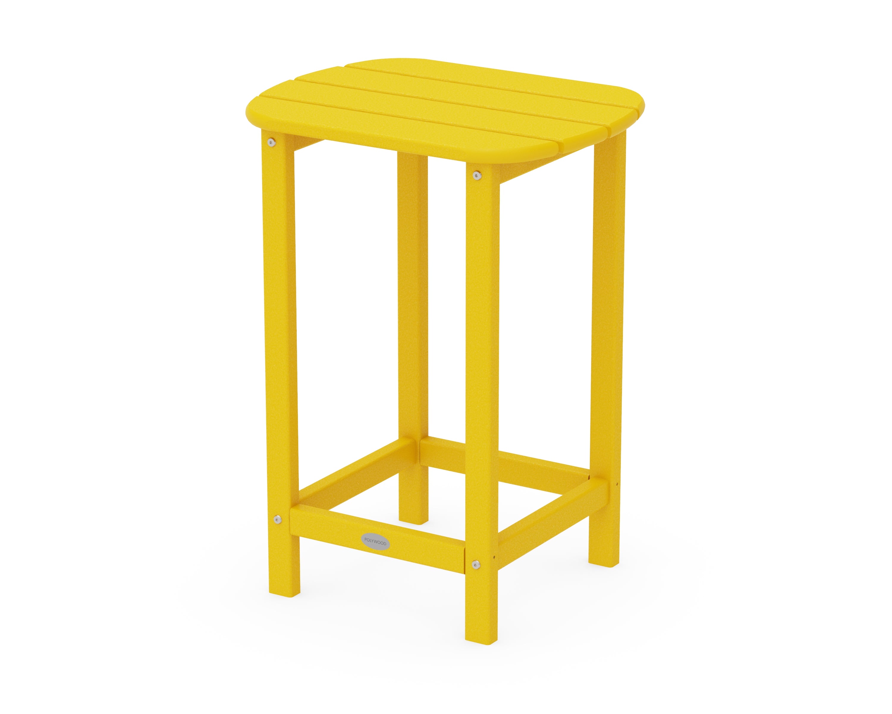 POLYWOOD® South Beach 26" Counter Side Table in Lemon