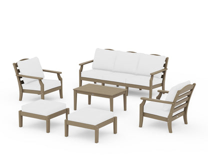 Draper James™ by  POLYWOOD® Savannah 6-Piece Lounge Sofa Set in Vintage Sahara / Natural