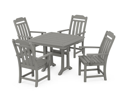 Country Living Cottage 5-Piece Dining Set with Trestle Legs in Slate Grey