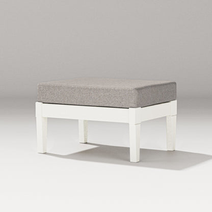 PW Designer Series Estate Lounge Ottoman in Vintage White / Weathered Tweed