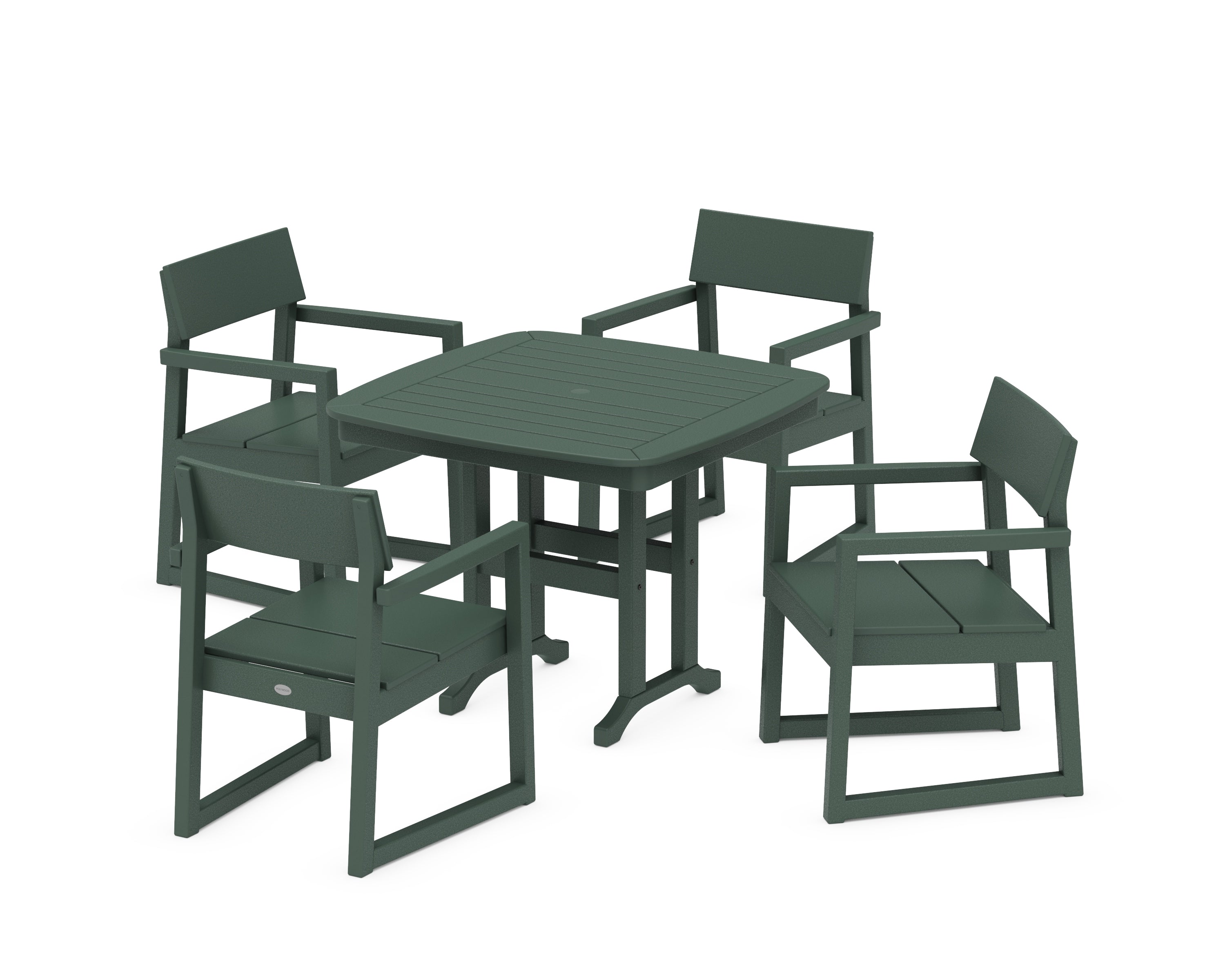 POLYWOOD® EDGE 5-Piece Dining Set in Green