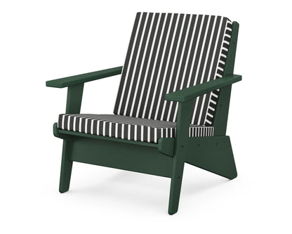 POLYWOOD® Riviera Modern Lounge Chair in Green / Shore Classic