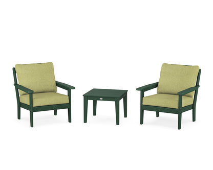 Country Living Cottage 3-Piece Deep Seating Set in Green / Chartreuse Boucle