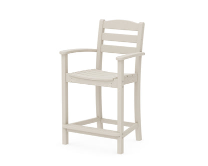 POLYWOOD® La Casa Café Counter Arm Chair in Sand