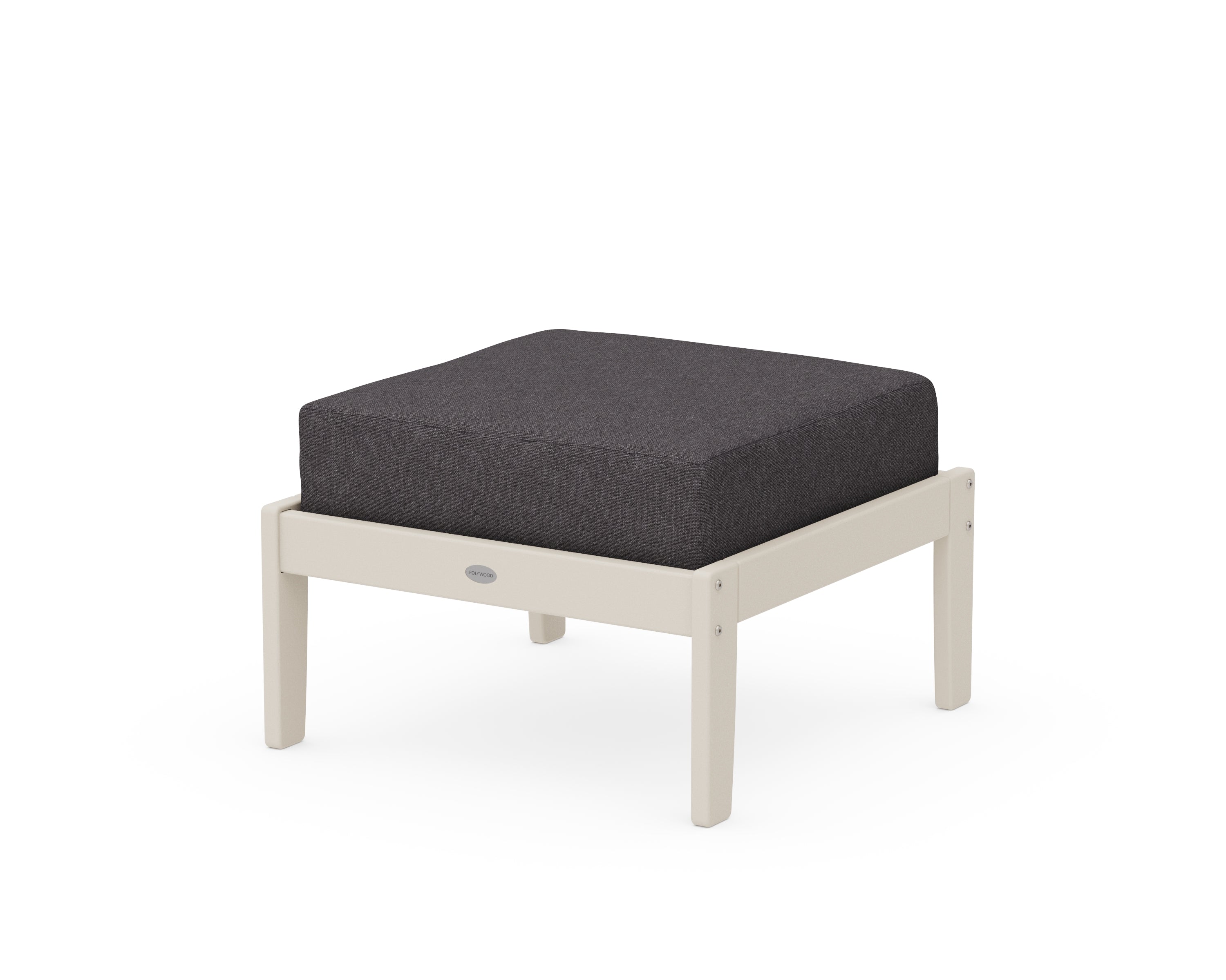 POLYWOOD® Braxton Deep Seating Ottoman in Sand / Ash Charcoal