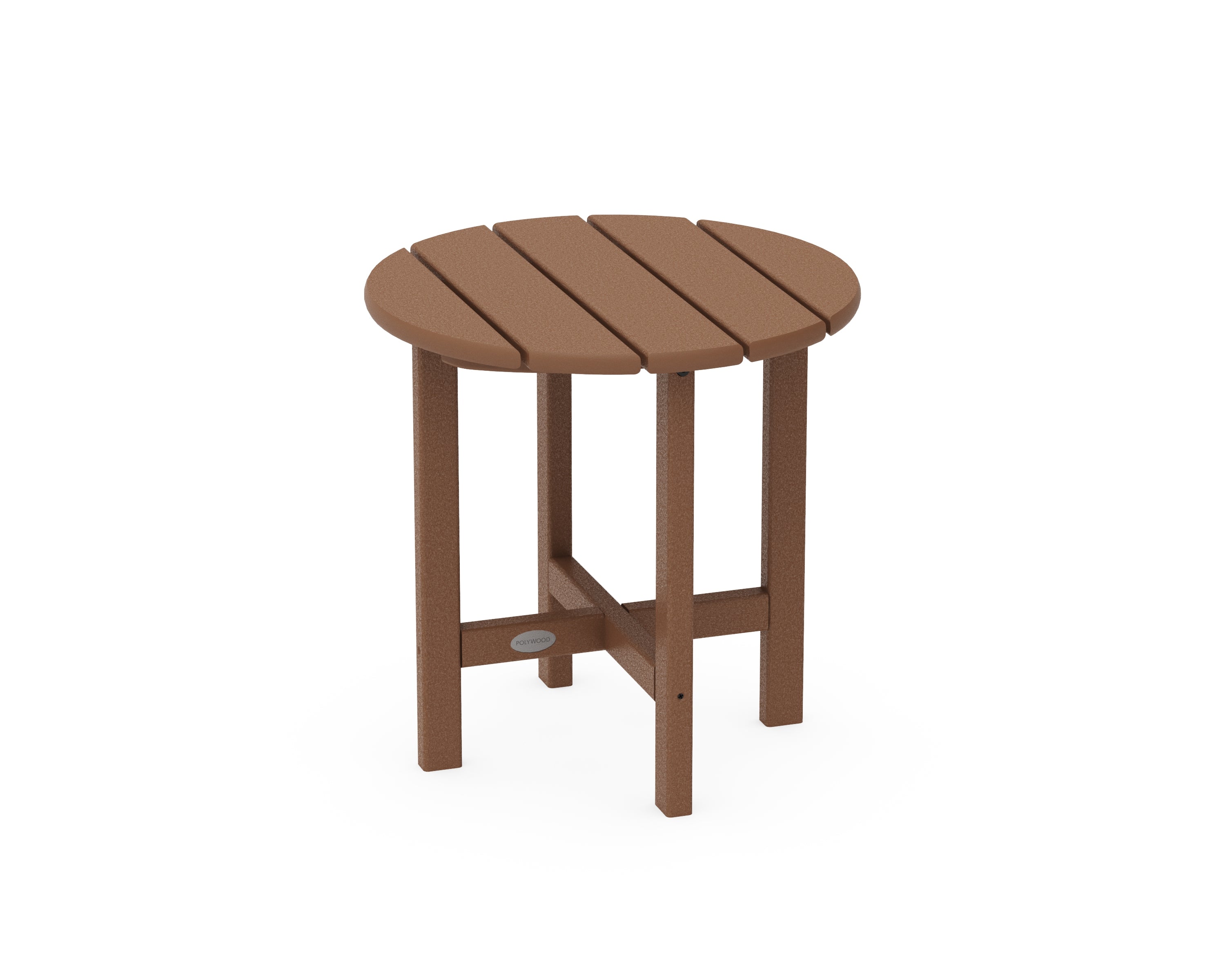 POLYWOOD® Round 18" Side Table in Teak