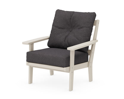 POLYWOOD® Oxford Deep Seating Chair in Sand / Ash Charcoal