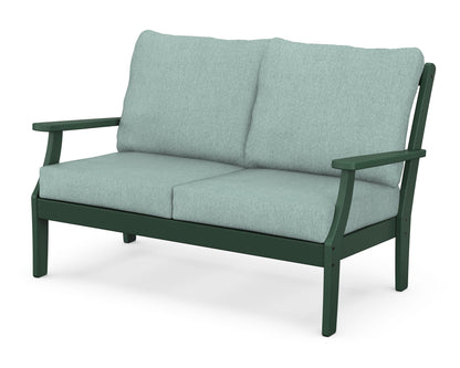 POLYWOOD® Braxton Deep Seating Loveseat in Green / Glacier Spa