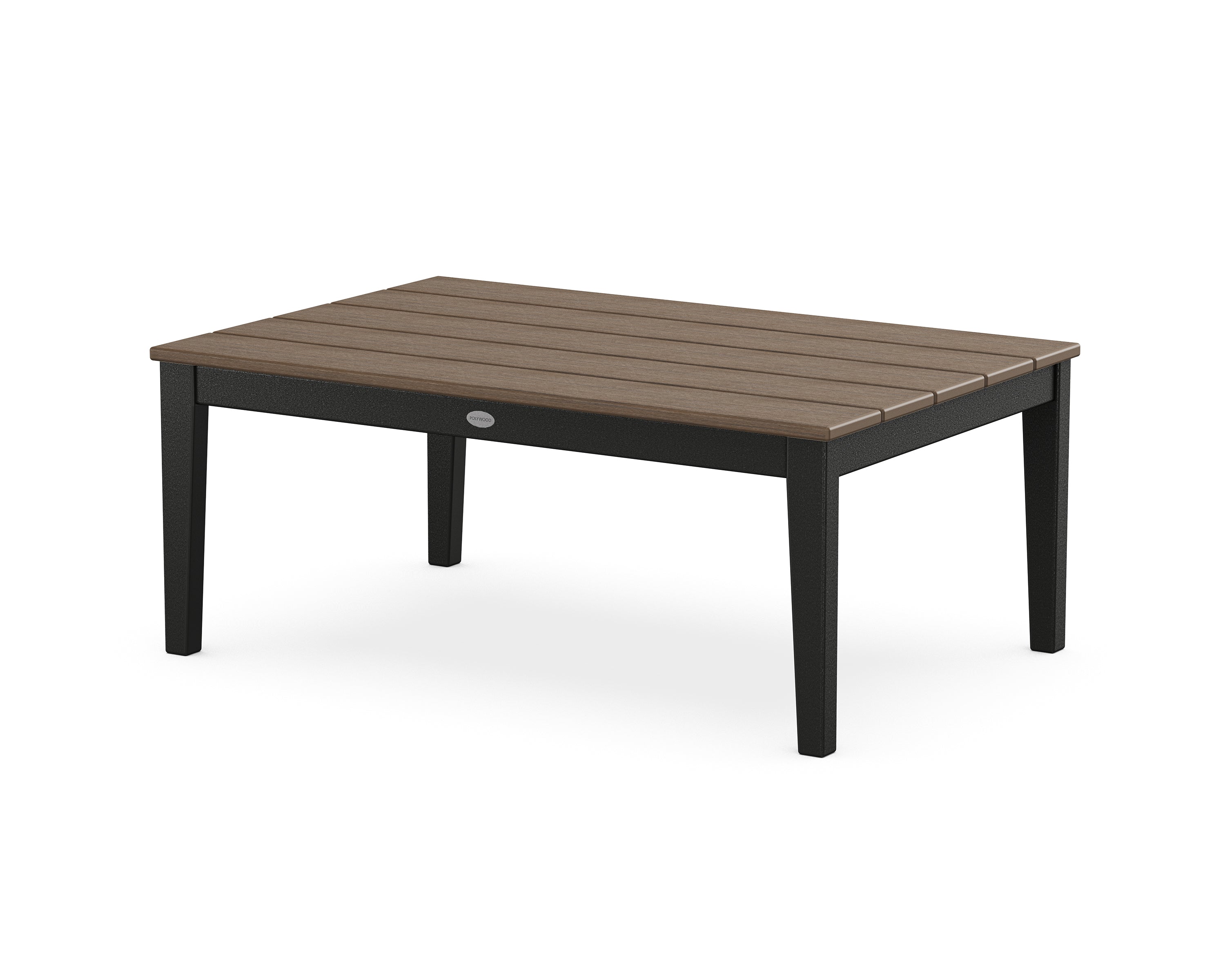POLYWOOD® Newport 28" x 42" Coffee Table in Black / Kona