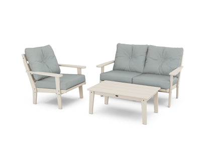POLYWOOD® Lakeside 3-Piece Deep Seating Set in Sand / Spa