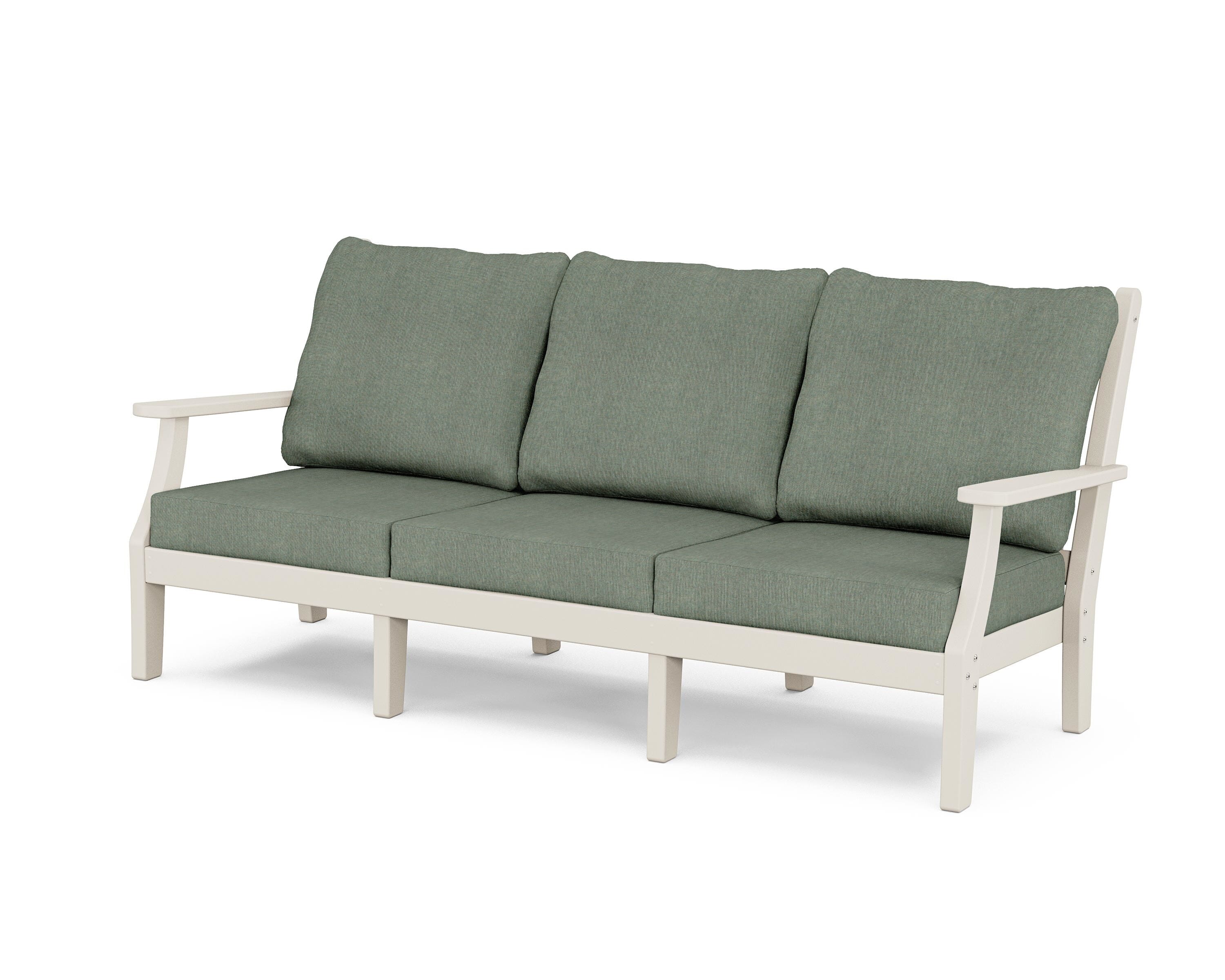 Country Living Wovendale Deep Seating Sofa in Sand / Cast Sage