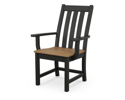 POLYWOOD® Vineyard Dining Arm Chair in Black / Natural