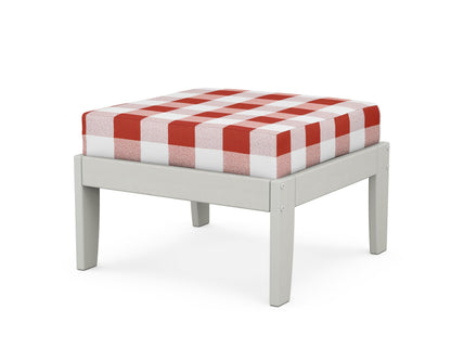 Unbranded Modular Ottoman - Classic in Vintage White / Buffalo Plaid Crimson