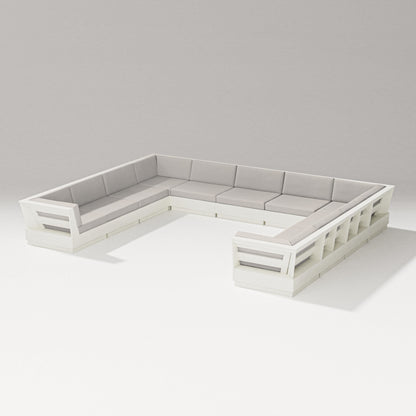 PW Designer Series Elevate Large U-Shaped Sectional in Vintage White / Cast Ash