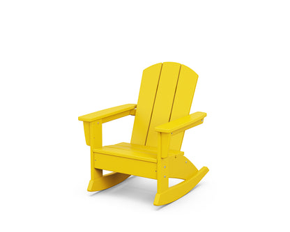 POLYWOOD® Kids Nautical Adirondack Rocking Chair in Lemon