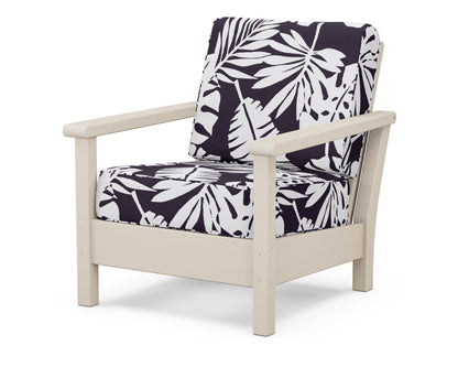 POLYWOOD® Harbour Deep Seating Chair in Sand / Leaf Navy