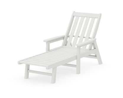 POLYWOOD® Vineyard Chaise with Arms in White