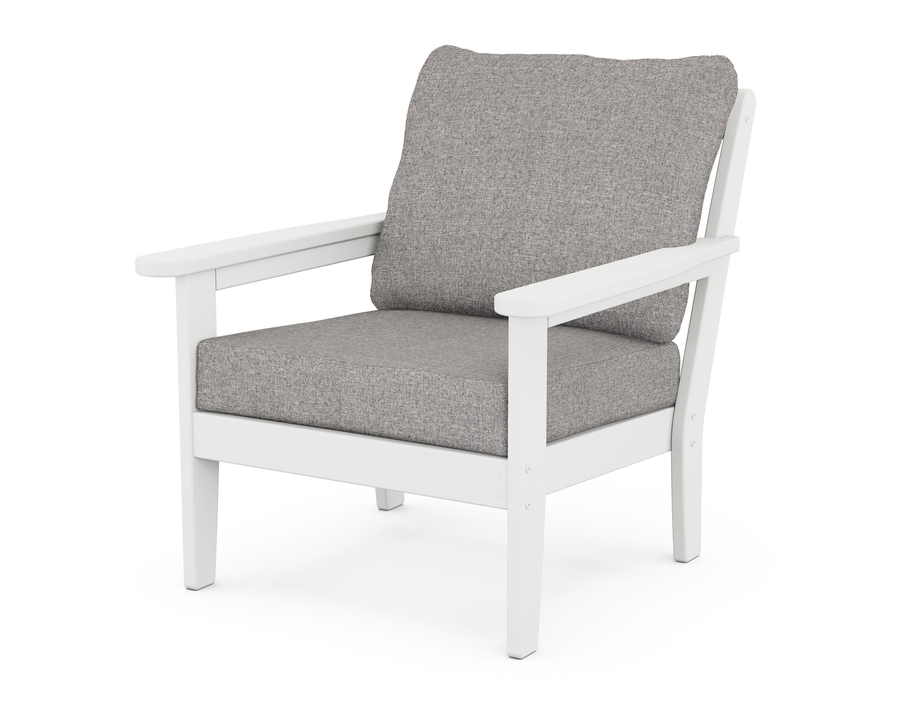 Country Living Cottage Deep Seating Chair in White / Grey Mist