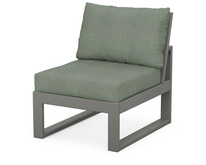 Unbranded Modular Armless Chair in Slate Grey / Cast Sage