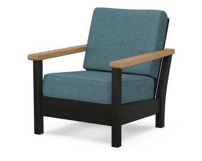 POLYWOOD® Harbour Deep Seating Chair in Black / Natural / Ocean Teal