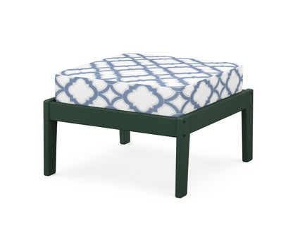 Unbranded Deep Seating Ottoman in Green / Trellis Sky Blue