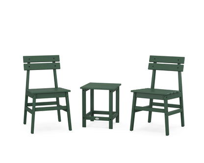 POLYWOOD® Modern Studio Plaza Chair 3-Piece Seating Set in Green